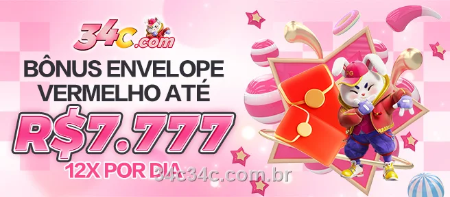 Promoção 34C: envelope vermelho até R$7.777, 12x por dia