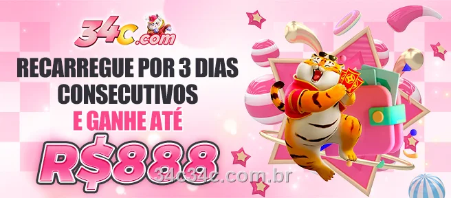Promoção 34C: recarregue 3 dias e ganhe até R$888